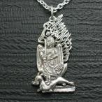 ペンダント 仏像 飯縄権現 メンズ シルバー９２５ ネックレス 戦国武将　いづな