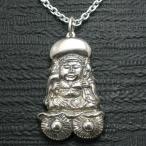 ペンダント 仏像 三面大黒天 メンズ シルバー９２５ ネックレス 豊臣秀吉