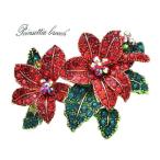 Yahoo! Yahoo!ショッピング(ヤフー ショッピング)ブローチ ポインセチア 花 ストールピン クリップ 母の日 ギフト プレゼント 入学式 卒業式 送料無料