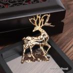 ブローチ/ゴールドの鹿ブローチ レディース 春 夏 秋 冬 鹿 しか ゴールド ストールピン クリップ 母の日 プレゼント 卒業式 送料無料