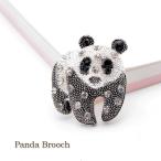 ブローチ パンダのキラキラブローチ ぱんだ 母の日 ギフト プレゼント 入学式 卒業式 送料無料