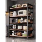 多機能ラック台所 収納 ラック キッチンラック レンジ台 ウッドラック 木製 シェルフ オープンラック スチールラック スチール棚 収納用品 新生活 超大型