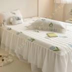 ベッドパッド 可愛い柄 敷きパッド 肌触りよい 通気 快適 丸洗い可能 エアコン対策 冷え対策 速乾 防湿 通気性 汗取りベッドパッド 匂いなし ズレない