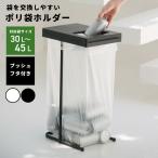 ショッピング分別 ゴミ箱 45L 袋をかけるだけ プッシュフタ 分別 スリム 交換しやすい 蓋つき ゴミ袋ホルダー ゴミ袋スタンド コンパクト 省スペース シンプル モダン 日本製 台所