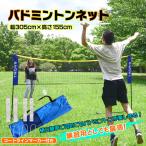 バドミントンネット 練習ネット 3.05m 1.55mポール 組み立て簡単 練習用ネット コンパクト 収納バッグ付き 簡易 スポーツ de097