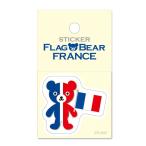 FLAG BEAR STICKER<FRANCE> национальный флаг стикер маленький (S) Франция moon графика FLAGS