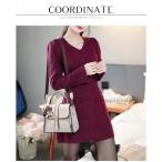  сумка на плечо ручная сумочка 2WAY женский симпатичный простой Mini большая сумка Turn блокировка casual PU кожа ..... модный 