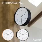 壁掛け時計 Aarno アールノ ウォールクロック CL-4464 INTERFORM 両面 静音 北欧 おしゃれ スイープムーブメント /電池おまけ付