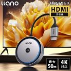 llano 4K ワイヤレス HDMI 受信機 S450｜無線 4K HDMI アダプター 受信機 ミラーリング 設定不要 スマホ テレビ PC 接続 高画質 長距離 /メール便無料