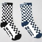 2足セット BLUCO ブルコ 2-PACK SOX -Checker- チェッカー ホワイト/ブラック ホワイト/ネイビー ソックス 靴下