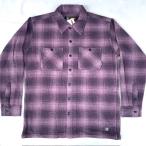 Lサイズ BLUCO ブルコ ネルシャツ オンブレチェック OMBRE FLANNEL SHIRTS パープル
