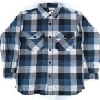 XLサイズ BLUCO ブルコ ネルシャツ バッファローチェック BUFFALO CHECK FLANNEL SHIRTS Navy ネイビー