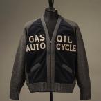 OLD CROW (オールドクロウ) ビンテージ カーディガン GASOIL AUTOCYCLE - ZIPPERED SWEATER ブラック