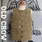 ショッピングCROW OLD CROW (オールドクロウ) ボア ベスト THE BRICKYARD VEST KHAKI