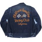 OLD CROW (オールドクロウ) チェーン刺繍 ビンテージ ジャケット RACING CLUB - SPORTS JACKET ブラック