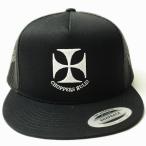 ショッピング楽天ファッション Red Tail レッドテイル CR! スナップバック メッシュキャップ ブラック色 アイアンクロス VISE YUPOONG