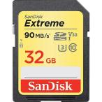 32GB SanDisk サンディスク Extreme SDHC UHS-I U3 V30対応 R:90MB/s W:40MB/s 海外リテール SDSDXVE-032G-GNCIN ◆メ