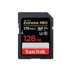 128GB SDXCカード SDカード SanDisk サンディスク Extreme Pro UHS-I U3 V30 4K R:170MB/s W:90MB/s 海外リテール SDSDXXY-128G-GN4IN ◆メ