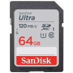 64GB SDXCカード SDカード SanDisk サンディスク Ultra UHS-I U1 R:120MB/s 海外リテール SDSDUN4-064G-GN6IN ◆メ