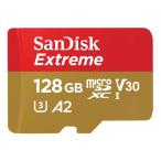 128GB microSDXCカード マイクロSD SanDisk サンディスク Extreme UHS-I U3 V30 A2 R_190MB/s W_90MB/s 海外リテール SDSQXAA-128G-GN6MN ◆メ