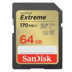 ショッピング海外 64GB SDXCカード SDカード SanDisk サンディスク Extreme Class10 UHS-I U3 V30 4K R:170MB/s W:80MB/s 海外リテール SDSDXV2-064G-GNCIN ◆メ