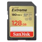 128GB SDXCカード SDカード SanDisk サンディスク Extreme Class10 UHS-I U3 V30 4K R:180MB/s W:90MB/s 海外リテール SDSDXVA-128G-GNCIN ◆メ