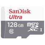 マイクロSDカード 128GB microSDXC microSDカード SanDisk サンディスク Ultra UHS-I R:100MB/s 海外リテール SDSQUNR-128G-GN3MN ◆メ