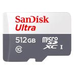 マイクロSDカード 512GB microSDXC microSDカード SanDisk サンディスク Ultra UHS-I Class10 R:100MB/s 海外リテール SDSQUNR-512G-GN3MN ◆メ