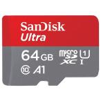 マイクロSDカード microSD 64GB microSDカード microSDXC SanDisk サンディスク Ultra Class10 UHS-I A1 R_140MB/s 海外リテール SDSQUAB-064G-GN6MN ◆メ