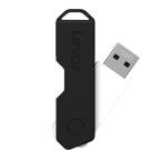 128GB USBメモリ USB2.0 Lexar レキサー JumpDrive TwistTurn2 回転式 キャップレス ブラック/ホワイト 海外リテール LJDTT2-128ABBK ◆メ