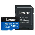  микро SD карта 512GB microSDXC Lexarre kissa -BLUE Class10 UHS-1 U3 V30 A2 R:160MB/s SD адаптор есть за границей li tail LMSBLUE512G-BNANG *me