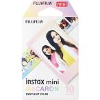 チェキ用絵柄フィルム instax mini用 マカロン 10枚 FUJIFILM フジフィルム 絵柄入りフレームタイプ INSMINIMACARONWW1 ◆メ