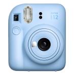 チェキ インスタントカメラ instax mini 12 PASTEL BLUE FUJIFILM 富士フイルム シーンに合わせて簡単・きれいに撮影 パステルブルー INSMINI12BLU ◆宅