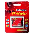 2枚のmicroSDカードを1枚のCFカードTypeIに変換 EXTREME CFアダプター for 同容量microSDx2(本体挿入後 要フォーマット) 海外リテール EXCFAD-MICRO2 ◆メ