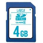 ショッピングsdカード SDカード 4GB SDHC LAZOS リーダーメディアテクノ CLASS6 低容量 低コスト 日本語パッケージ L-B4SDH6 ◆メ