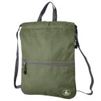 ショッピングナップサック ナップサック プールバッグ 1317 CaptainStag 2way 持つバッグ 背負うナップザック サイドポケット付 高さ42/幅32/マチ1-15(cm) カーキ 13170001KH ◆宅