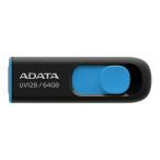 USB память 64GB DashDrive UV128 ADATAe- данные раздвижной USB3.1 Gen1 (USB3.0) черный + голубой за границей li tail AUV128-64G-RBE *me