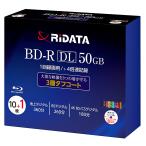 BD-R DL (Panasonic MID) メディア 1回録画用 50GB 10+1 計11枚 RiDATA 片面2層 地デジ360分 1-4倍速 プリンタブル 5mmスリムケース PBR260TT4X.11SC1 ◆宅