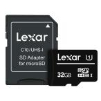 マイクロSDカード 32GB microSDHC Lexar レキサー CLASS10 UHS-I U1 R:80MB/s SDアダプタ付 海外リテール LMS0C10032G-BNANJ ◆メ