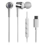 イヤホン 有線 USB Type-C ATH-CKD30C audio-technica オーディオテクニカ 高音質DAC スマホ iPhone Switch2対応 マイク付 ホワイト ATH-CKD30C-WH ◆メ