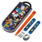 弁当用箸 トリオセット ドラゴンボールDAIMA ダイマ SKATER スケーター 子供 箸16.5cm/スプーン・フォーク13cm スライド式 名前シール付 693243-TACC2AG ◆メ