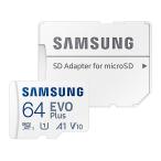 ショッピングマイクロsdカード マイクロSDカード 64GB microSDXC microSDカード Samsung サムスン EVO Plus Class10 UHS-I A1 R:130MB/s SDアダプタ付 海外リテール MB-MC64KA/APC ◆メ