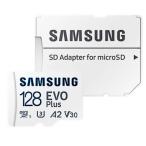 マイクロSDカード microSD microSDXC 128GB Samsung サムスン EVO Plus Class10 UHS-I U3 A2 R:130MB s SDアダプタ付 海外リテール MB-MC128KA KR メ