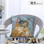 在庫限り クッションカバー 猫 45×45cm 猫柄クッションカバー 薄手タイプ かわいい おしゃれ 6種類 カバーのみ 洗える ピーチスキン 選べる 角型 四角