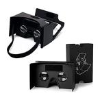 ショッピングバーチャルリアリティ Google Cardboard 2パック VRヘッドセット 3Dボックス バーチャルリアリティメガネ 大きなクリア3D光学レンズ 快適なヘッドストラ