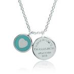 ショッピングティファニー ティファニー ネックレス TIFFANY＆Co. ミニ ダブル ラウンド ペンダント ブルー エナメルフィニッシュ 並行輸入品 数量限定 特別価格