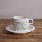 ホーンジー HORNSEA コーヒーカップ ソーサー ヴィンテージ 白 ひなげし 花柄 フルール Fleur イギリス #230128-2