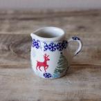 ポーリッシュポタリー ポーランド食器 クリーマー ミニサイズ トナカイ もみの木 クリスマス D56-BL07