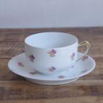 Haviland Limoges リモージュ アビランド パンジー 花柄 ティーカップ&ソーサー #250331-2 ゴールド 金彩 フランス アンティーク 食器 陶磁器 陶器