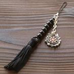 戦国武将 ストラップ アクセサリー 九曜紋  片倉小十郎 天然石 シルバー925